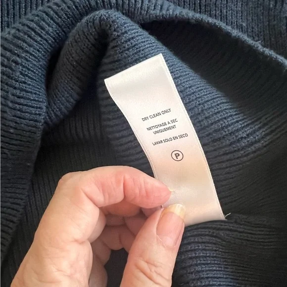 NWOT SPLENDID Palmer Pointelle Sweater in Navy SZ Large new - Picture 5 of 7